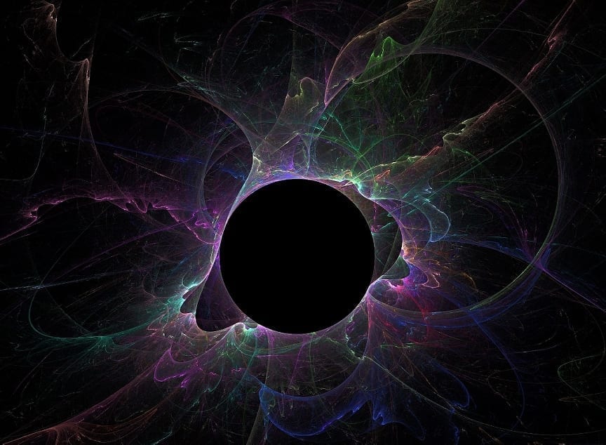 a picture of a frontal view of a massive black hole