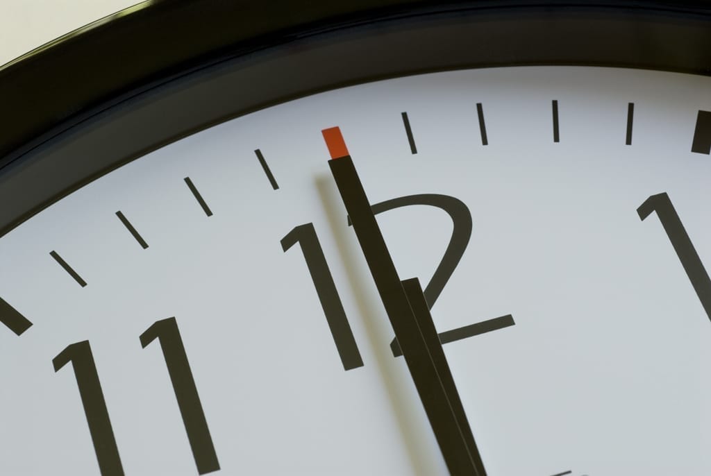 Close up of a standard clock