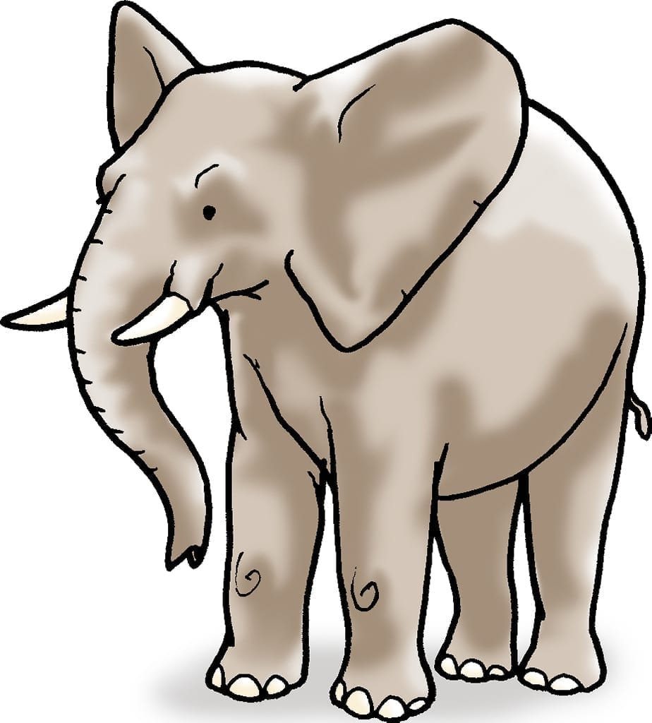Cartoon image of an elephant
