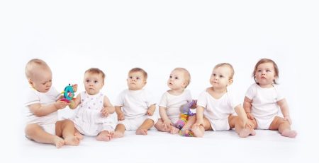 Image of group of happy babies