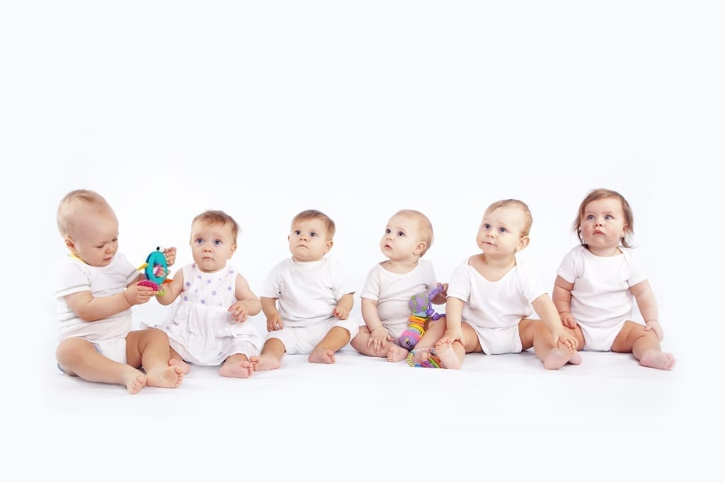 Image of group of happy babies