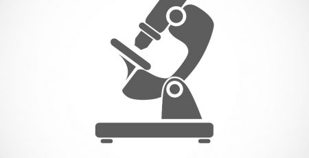 Cartoon rendering of a microscope