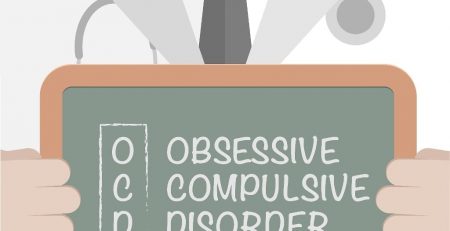 Cartoon chalkboard reading "OCD"