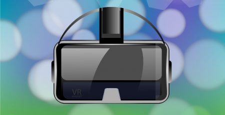 Cartoon rendering of a virtual reality headset