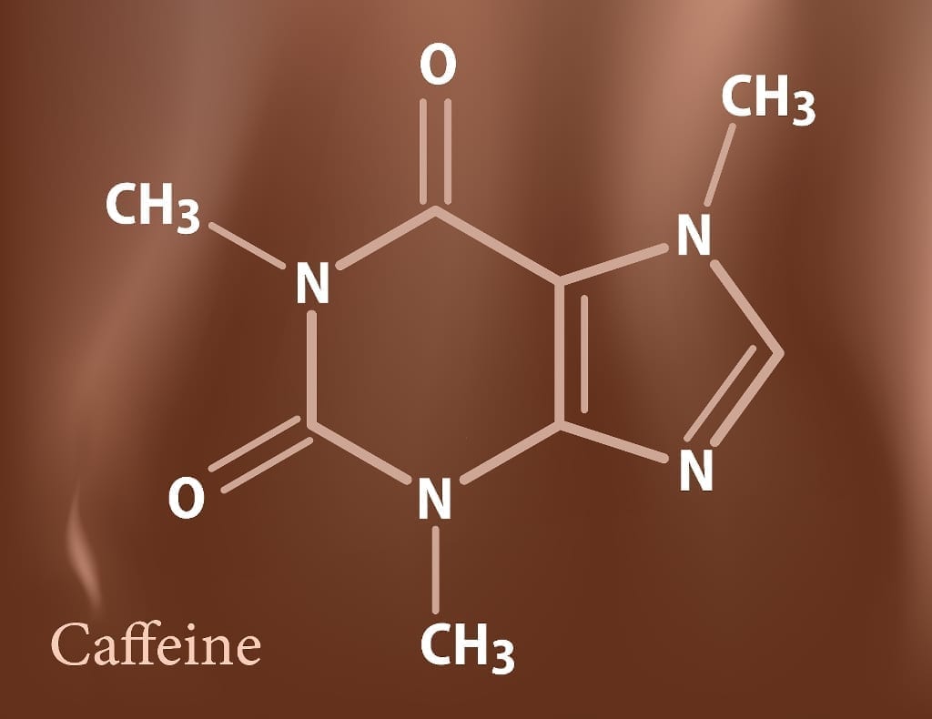 this is an image of the chemical compound of caffeine posted by The Lab World Group a buyer and seller of used lab equipment