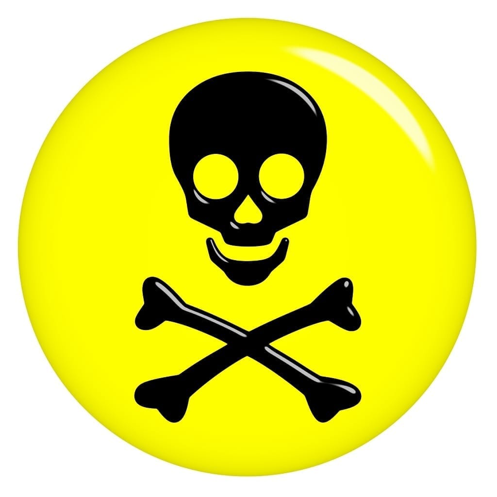 Cartoon image of skull and crossbones