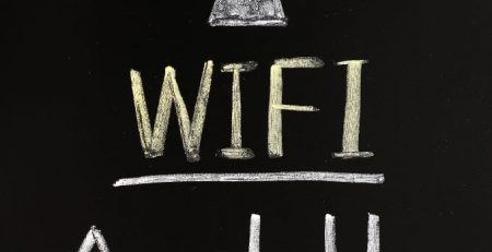 Chalkboard image stating "WIFI Available"