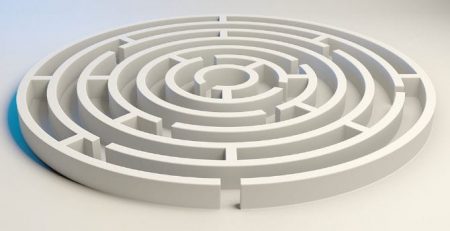 White Round Maze