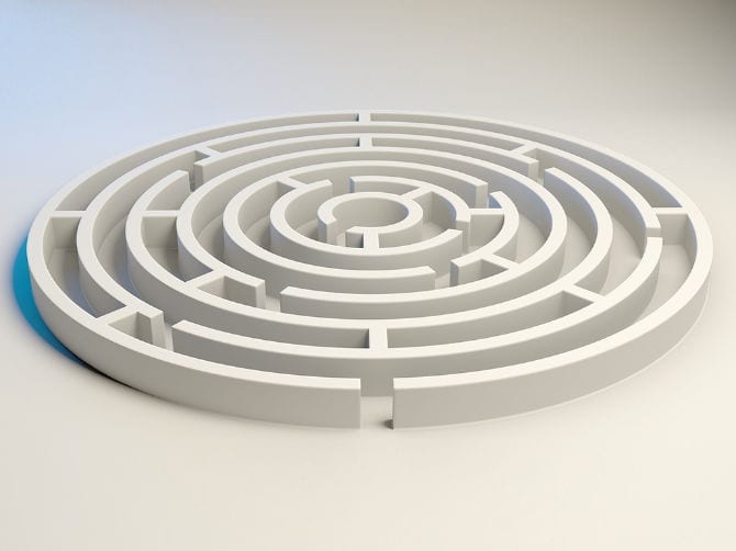 White Round Maze
