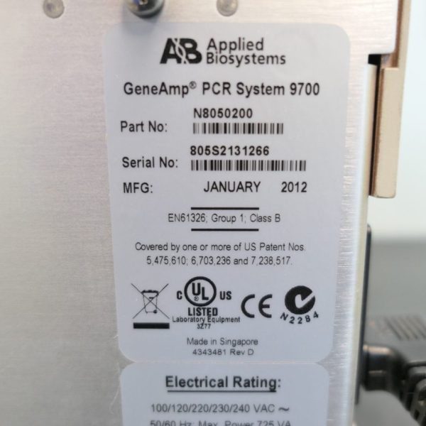 Applied Biosystems Geneamp PCR System 9700 Applied Biosystems Geneamp PCR System 9700