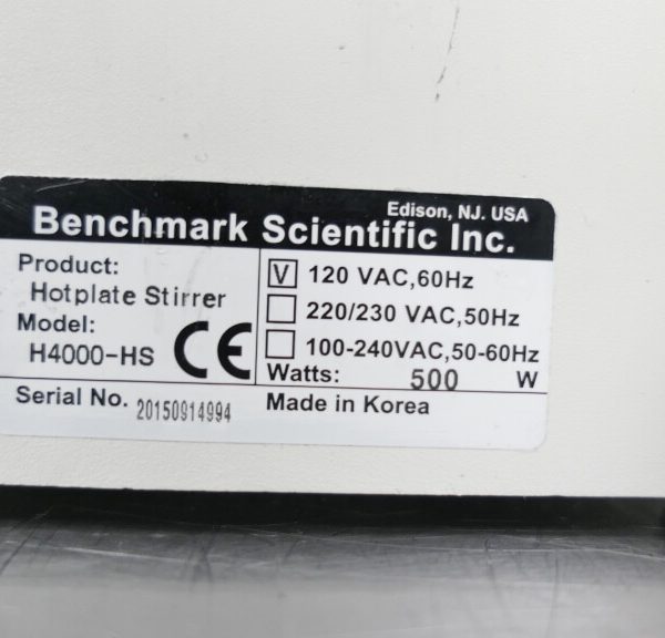 Benchmark Scientific H4000-HS Hotplate Hot Plate Stirrer