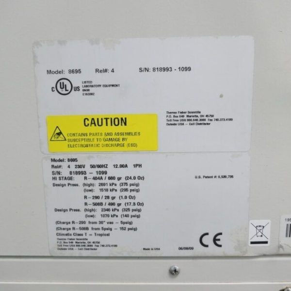 Thermo Freezer Minus 80C - 8695 - The Lab World Group