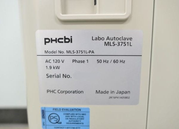29.4 Height Panasonic MLS-3751L-PA Top-Loading Portable Autoclave with 2 Wire Basket 1.8 cu 115V ft 18.8 Wide Capacity Max 135 Degree C 24.9 Length 