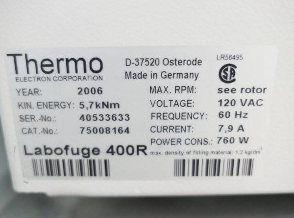 Thermo Heraeus Labofuge 400R Refrigerated Centrifuge