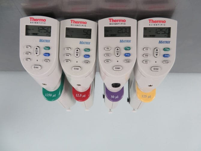 Thermo Matrix Pipette Lot Multi Channel 12.5, 30uL, 125, 1250 uL