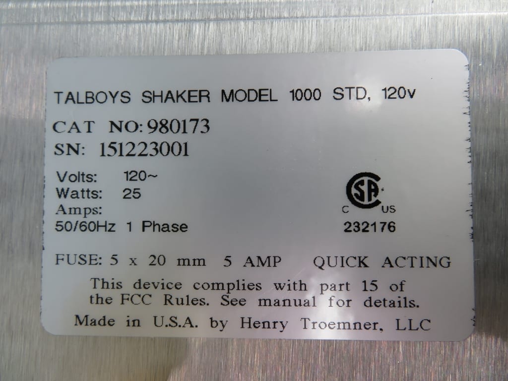 Troemner Tallboy Orbital Shaker