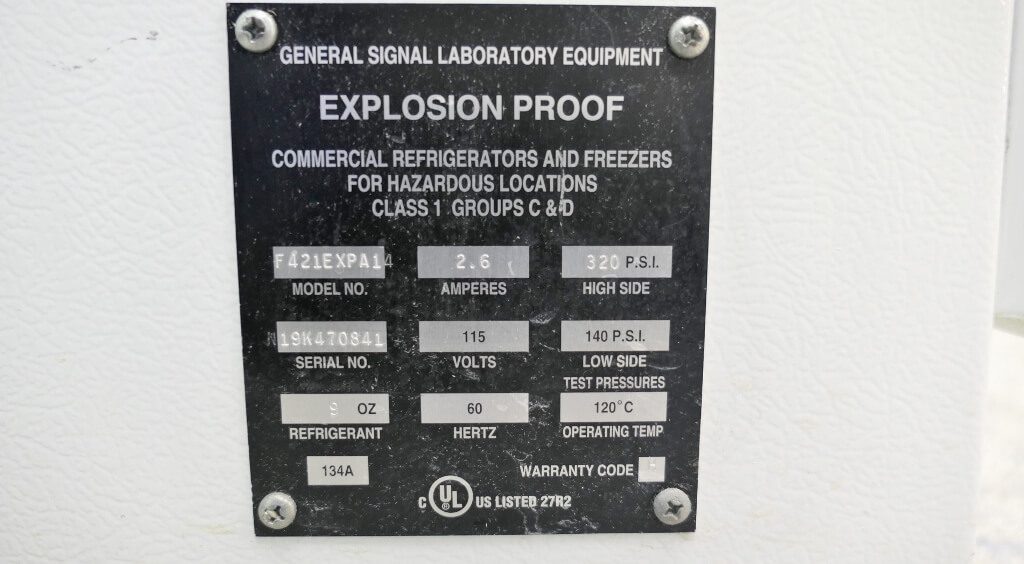 Fisher Scientific Isotemp Explosion Proof Refrigerator