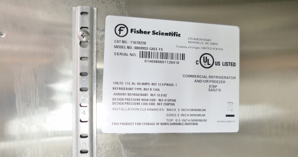 Fisher Isotemp Chromatography Refrigerator