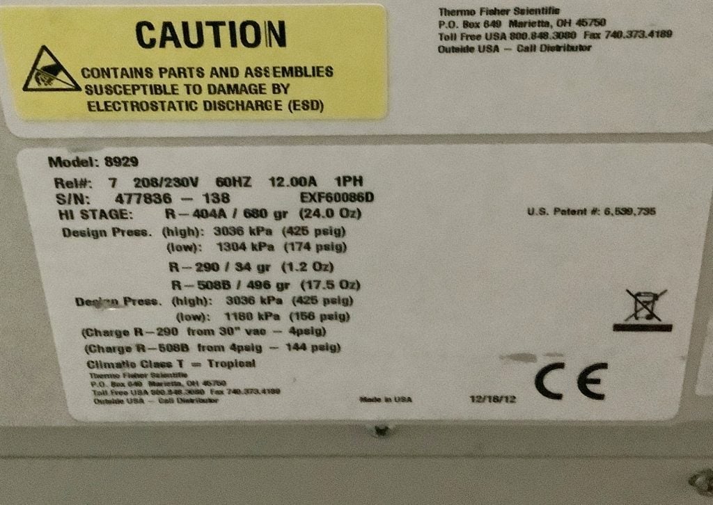 Thermo -80 Freezer EXF - The Lab World Group