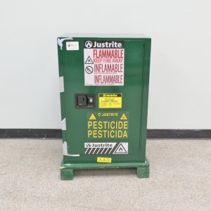 Justrite pesticides storage cabinet
