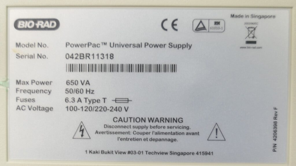 BioRad PowerPac Universal Power Supply The Lab World Group