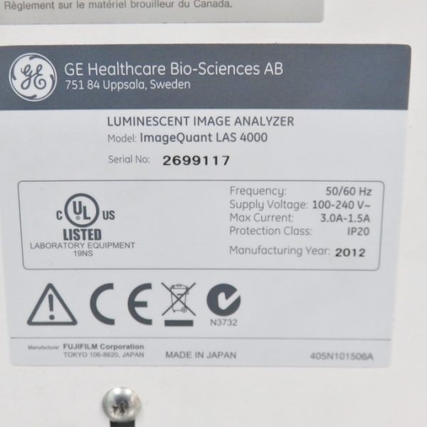 GE ImageQuant LAS-4000 Multi-Mode Imager GE ImageQuant LAS-4000 Multi-Mode Imager