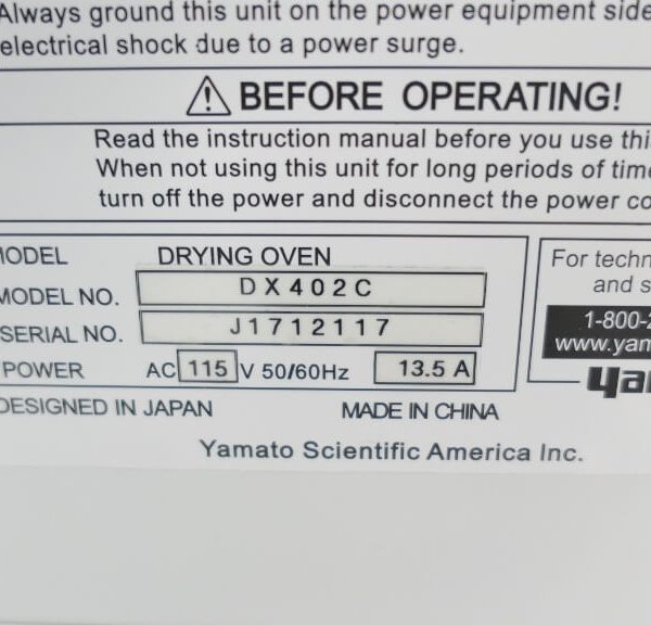 Yamato Drying Oven DX402C - The Lab World Group