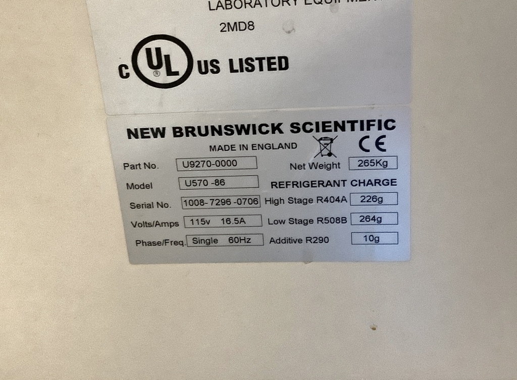 New Brunswick Freezer U570 - The Lab World Group