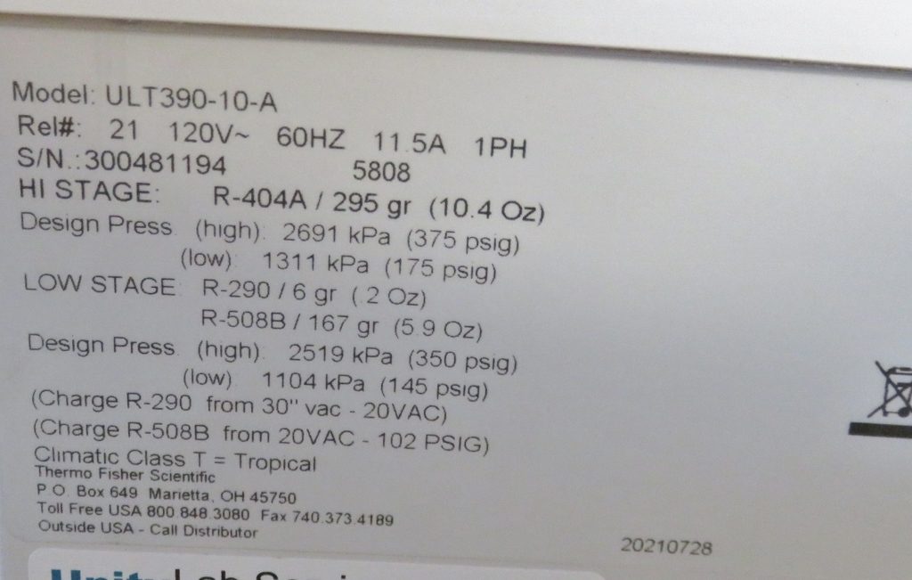Thermo Revco CXF Ultra Low Freezer - Still in Box - TLWG