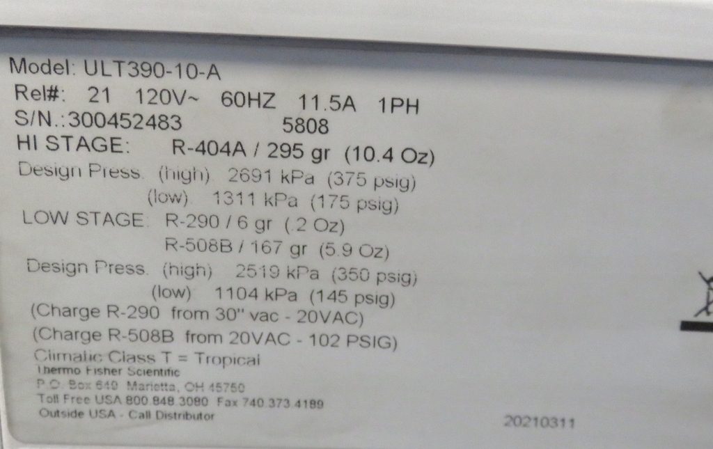 Thermo Revco CXF Ultra Low Freezer - Unused in Box - TLWG