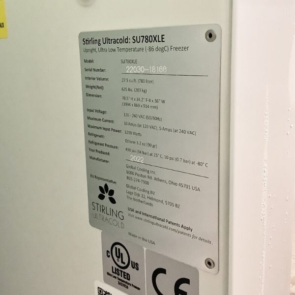 Stirling Ultracold SU780XLE ULT - The Lab World Group
