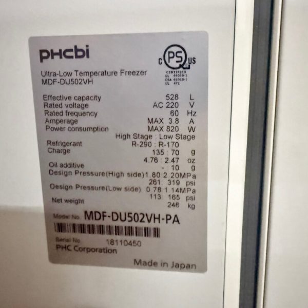 PHCBi ULT -86C Freezer - 2024 Unused - The Lab World Group
