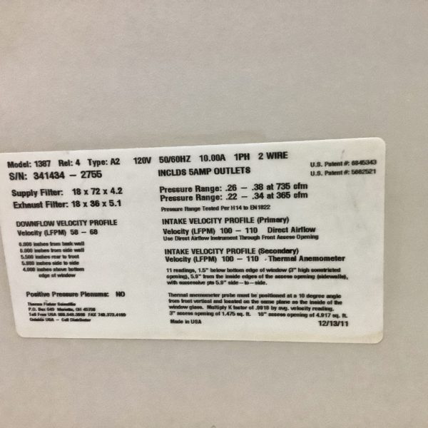 Thermo 1300 Biosafety Cabinet