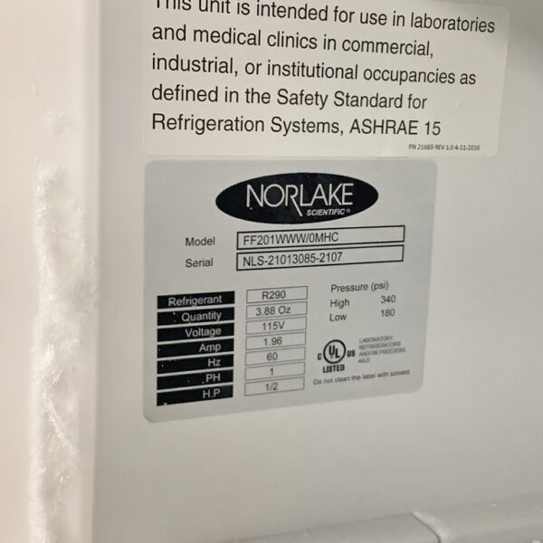 Norlake Flammable Freezer - The Lab World Group