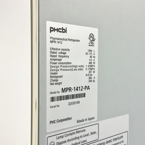 PHCBI Double Door Lab Fridge
