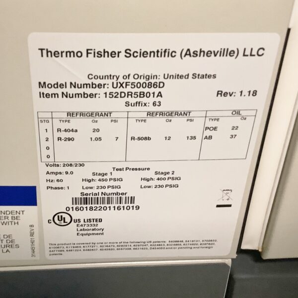 Thermo Scientific ULT Freezer - UXF50086 - The Lab World Group