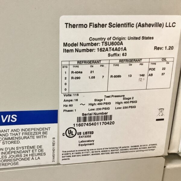 TeRuページ Thermo Scientific TSU Series Freezer - The Lab World Group