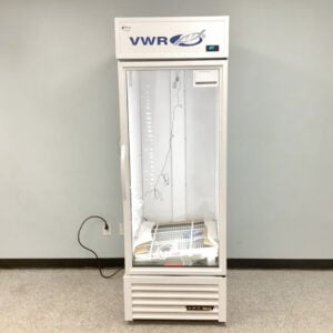 Glass door lab fridge