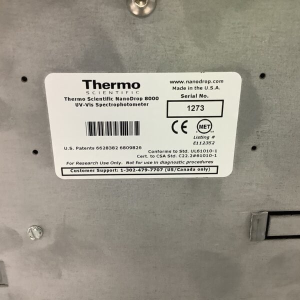 Thermo Scientific NanoDrop 8000 - The Lab World Group