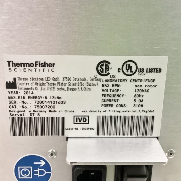 Thermo Sorvall ST 8 Centrifuge with Rotor - The Lab World Group