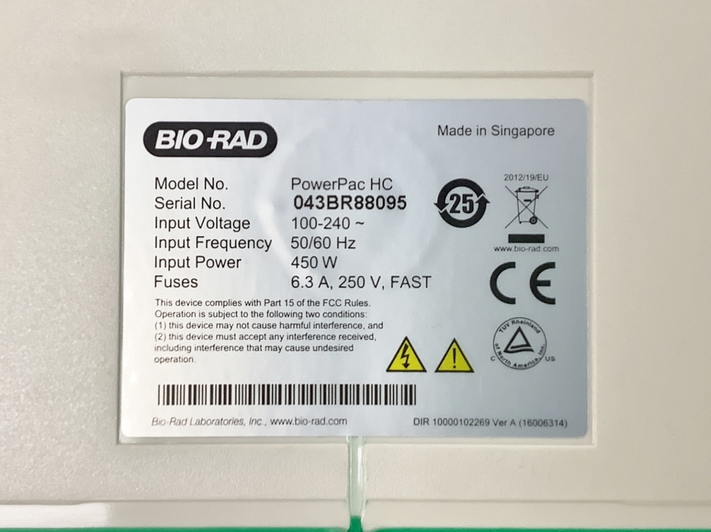Biorad PowerPac HC Electrophoresis Power Supply