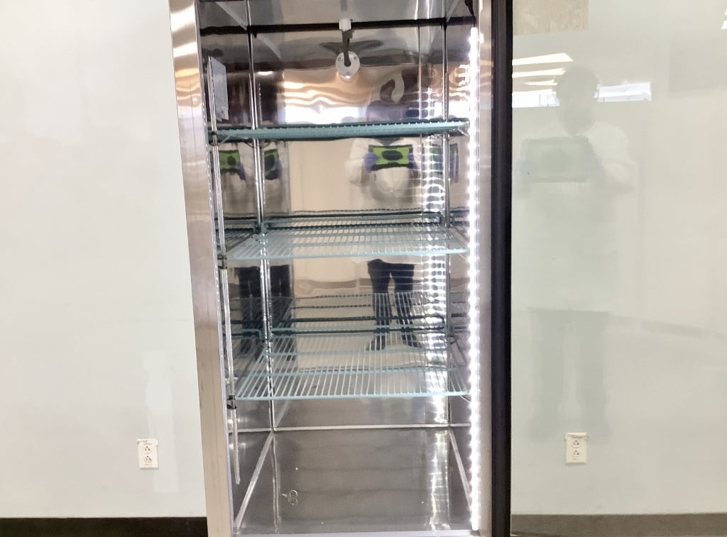 Saba Reach in Swing Glass Door Refrigerator - The Lab World Group