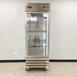 Saba SRG23 swing glass door reach in refrigerator video 29821